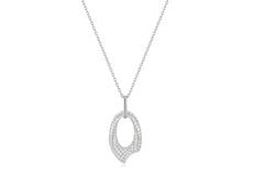 Silver Pave Arrow Pendant - Necklace - 45cm
